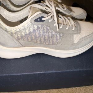 Dior Monogram Gray and White Sneakers